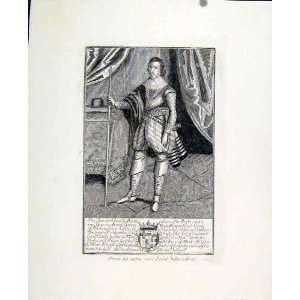  Prince George Duke Marques Portrait Old Print C1830: Home 