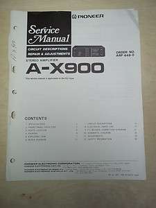 Pioneer Service/Repair Manual~A X900 Stereo Amplifier~Original  