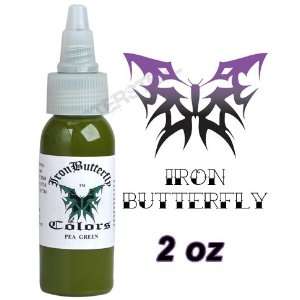 Iron Butterfly Tattoo Ink 2 OZ PEA GREEN Pigment NEW