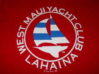 vtg WEST MAUI YACHT CLUB LAHAINA CRAZY SHIRTS t shirt M  