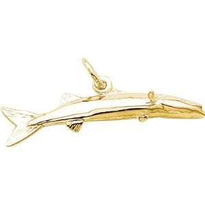  Rembrandt Charms Barracuda Charm, Gold Plated Silver 