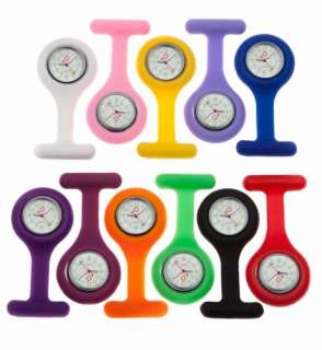   Silicone Nurses Brooch Tunic Fob Watch New With FREE BATTERY  