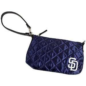 MLB San Diego Padres Navy Blue Quilted Wristlet Purse 