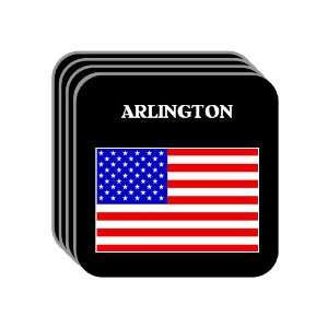 US Flag   Arlington, Virginia (VA) Set of 4 Mini Mousepad 