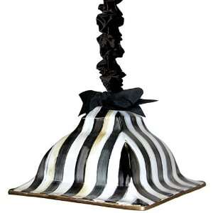  MacKenzie Childs Courtly Stripe Square Hanging Lamp