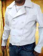 10 to Yuma Charlie Prince White Heavy Leather Jacket  