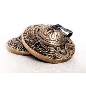  Tingsha Tibetan Bell (Chimes) Dragon Embossed (2.35 