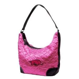  NCAA Arkansas Travelers Pink Quilted Hobo: Sports 