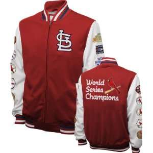   Cardinals Red Commemorative Full Zip Varsity Jacket