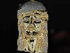   Gold Finish Jesus Face Head Pendant Real Diamond Cross Charm 1.4 ct
