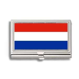  Netherlands Flag Business Card Holder Metal Case: Office 