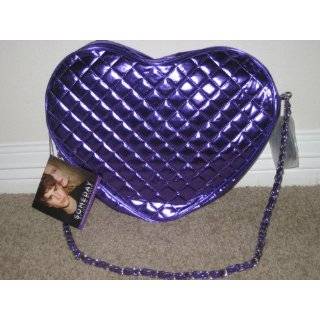 Justin Bieber Purple Heart Shaped Quilted Satchel by Justin Bieber