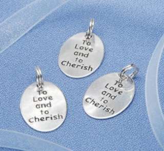   TO LOVE AND TO CHERISH Wedding Charms Silver Favors Gifts 20pc  