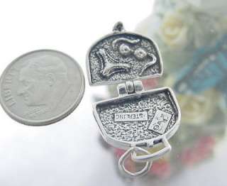 sterling silver PARIS NY *SUITCASE LUGGAGE* charm 350  