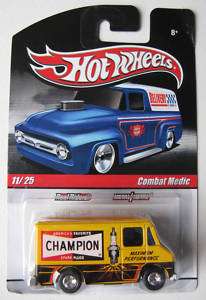 HOT WHEELS DELIVERY COMBAT MEDIC CHAMPION S PLUGS 11/34  