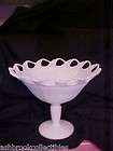 imperial glass lace edge betsy ross milk glass compote one
