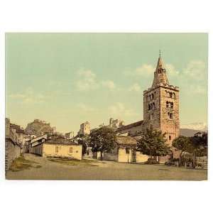   Reprint of The cathedral of Sion, Valais, Switzerland