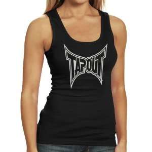  TapouT Ladies Black White Logo Tank Top