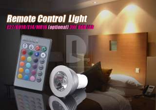   3W RGB LED Light 16 Colors 3 Models w/ Remote Control 85~265V  