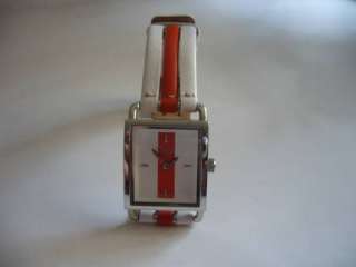 LACOSTE Uhr Damen Armbanduhr Damenuhr weiß/rot mit neue Batterie in 