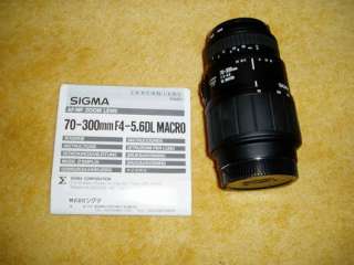SIGMA 70 300 mm 14 5,6 DL MACRO Objektiv für Minolta in 