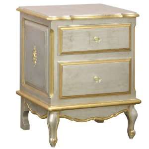    french night table (silver with gold gilding)