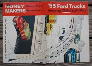 1955 Ford Truck Sales Brochure large 6 page  