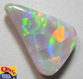 SPECTACULAR FLAGSTONE 6ct LIGHNING RIGE SOLID OPAL  