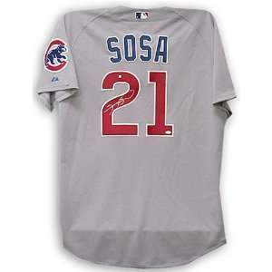 Sammy Sosa Autographed Jersey  Details: Chicago Cubs, Grey