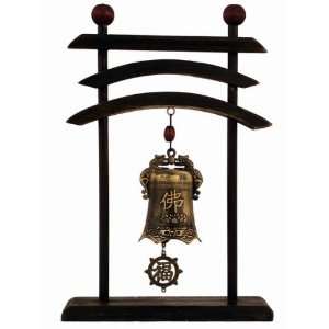    Zen Art Brass Feng Shui Desktop Buddha Windbell