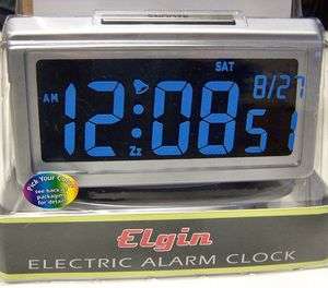 Elgin Electric Night Stand Alarm Clock Large 1.8 LCD 7 Selectable 