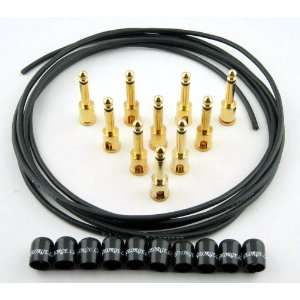  George Ls Deluxe Black Cable Kit Black Caps Musical 