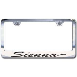  Toyota Sienna Chrome Engraved License Plate Frame, Script 
