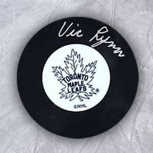 Vic Lynn Toronto Maple Leafs Autographed/Hand Signed Hockey Puck 