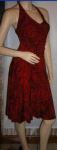 ARDEN B  RED PRINTED HALTER DRESS NEW WITH TAG SIZE M  