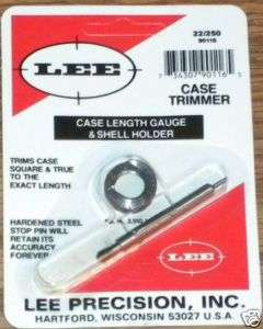 LEE 22 250 Rem Case Trim Gage & shellholder, NEW #90116  