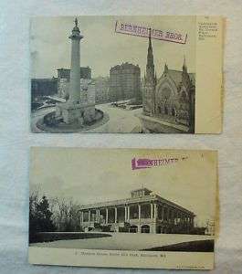 OLD LANDMARK PICTURE POSTCARDS FROM BALTIMORE MARYLND  