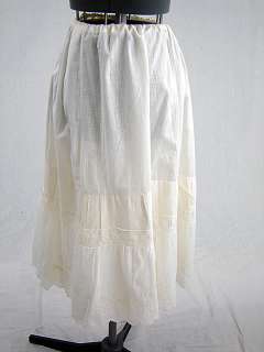 Vintage Edwardian Lawn Cotton Embroidered Petticoat  
