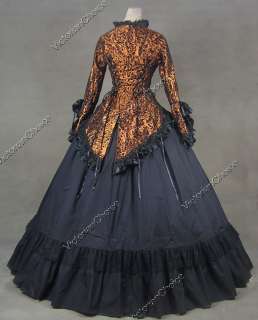   Gothic Lolita Brocade Satin Cotton Dress Ball Gown Prom C001 XL  
