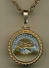 Gold/Silver Coin Necklace, New Jefferson Nickel Peace Medal
