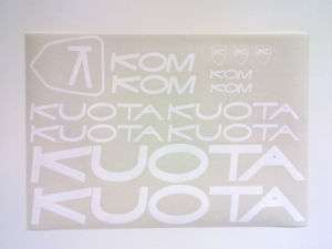 Kuota Kom Bike Frame Decal Stickers kit ***  