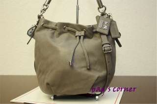   17762 Madison Pleated Leather Small Marielle Drawstring Purse Hand Bag