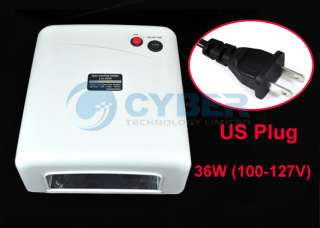 36W UV GEL Nail Curing Lamp Dryer 9W Tube Bulb Light White 100 127V 