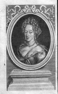 1700   Maria Antonia Kurfürstin Kupferstich Portrait  