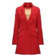 1A neue Damen rot ausgekleideten Tasche Taste Frau Mode Mantel Größe 
