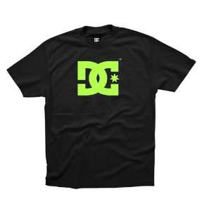 DC T Shirt Star, schwarz/ neon grün  Sport & Freizeit