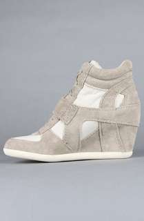Ash Shoes The Bowie Sneaker in Clay and White Suede Washed Canvas 