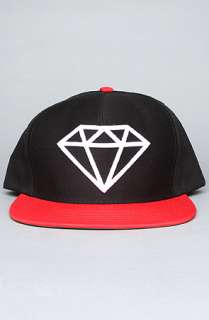 Diamond Supply Co. The Rock Snapback Cap in Black Red  Karmaloop 