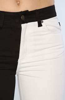 Tripp NYC The Highwaisted Split Leg Pant in Black and White 