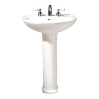 American Standard Cadet Pedestal Combo Bathroom Sink with 8 in. Faucet 